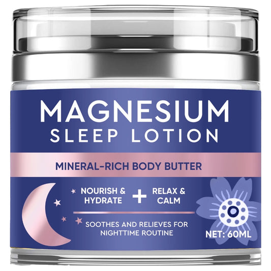 Magnesium Infused Body Butter, Soothing Nighttime Cream for Enhanced Sleep and Relaxation